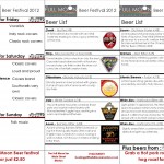 Programme for the Full Moon beer festival.